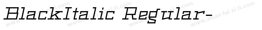 BlackItalic Regular字体转换